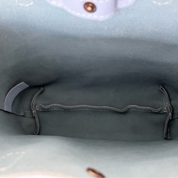 Portland Leather Limited Edition Wildflower Mini Crossbody Tote Glacial Blue - Picture 10 of 10